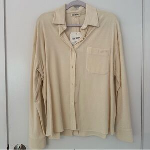 Djerf avenue terry on the go shirt cream